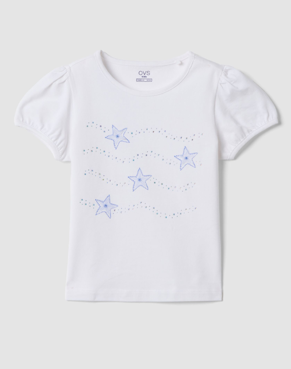 OVS T-SHIRT WITH EMBRO 2680757-BRILLIANT WHITE White