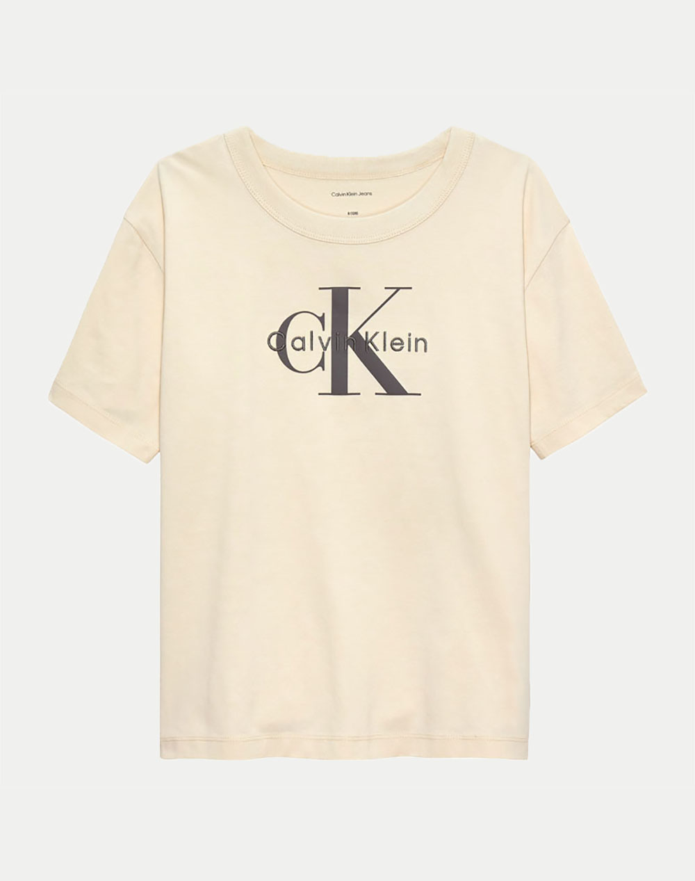 CALVIN KLEIN LIGHT MONOLOGO S/S T-SHIRT IB0IB02610-8Y-16Y-PGB Cream