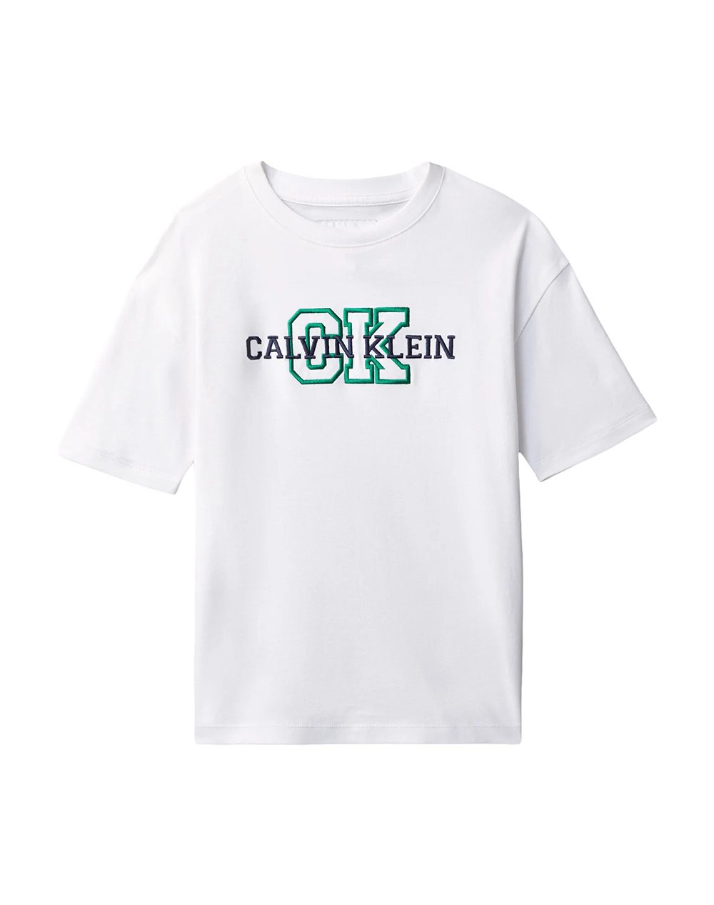 CALVIN KLEIN JEANS VARSITY LOGO SS T-SHIRT LVCKSJA11B-8Y-16Y-YAF White