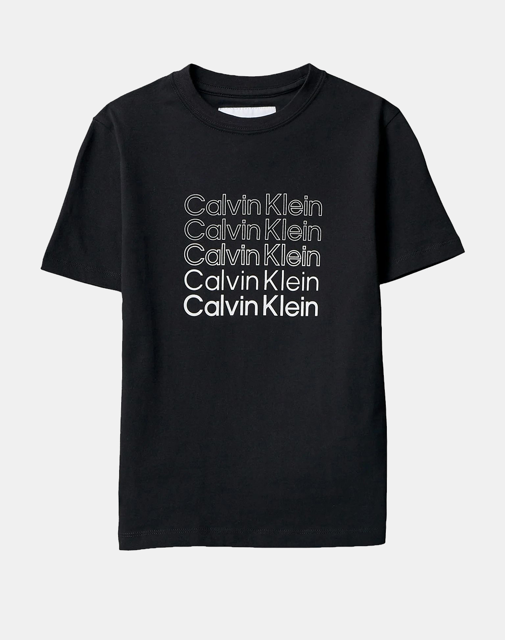 CALVIN KLEIN JEANS STACKED LOGO SS T-SHIRT LVCKSJA10B-8Y-16Y-BEH Black
