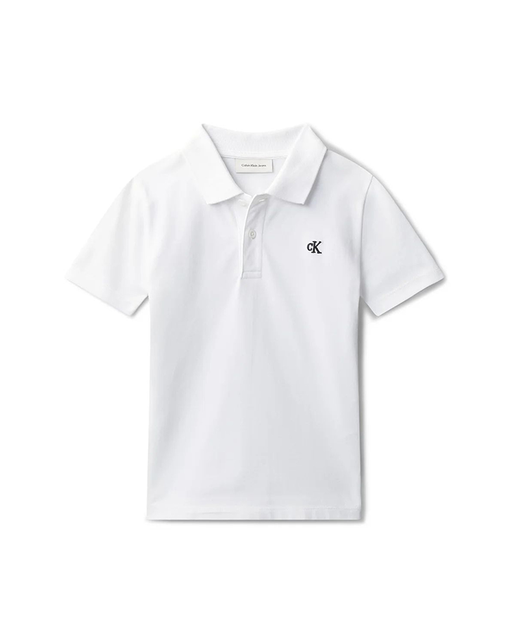 CALVIN KLEIN JEANS SOLID POLO LVCKSJB29B-8Y-16Y-YAF White