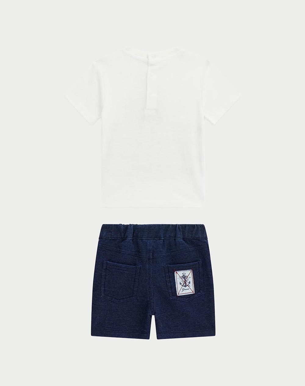 GUESS SET SS T-SHIRT+KNIT DEN SHORTS ΣΕΤ ΠΑΙΔΙΚΟ BOY I6RG09K6XN1-G011 White φωτογραφία