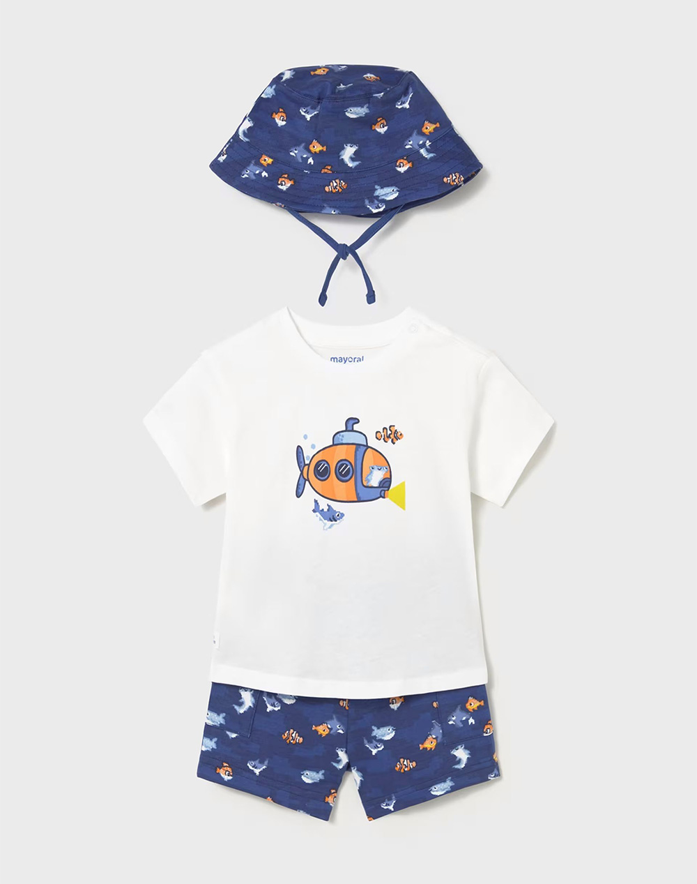 MAYORAL ΣΕΤ ΜΑΚΟ ΣΤΑΜΠΑ ΜΕ ΚΑΠΕΛΟ 01667-082 Blue