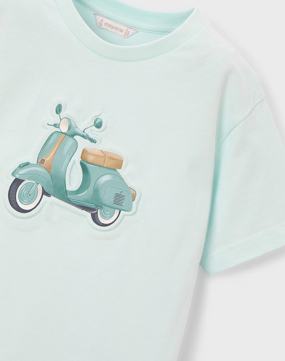 Mayoral Μπλούζα Κοντομ Αναφλυφη Βεσπα 03059-025 Lightblue παιδικά Αγόρι ρούχα μπλούζες Politikos Shop Πολιτικός