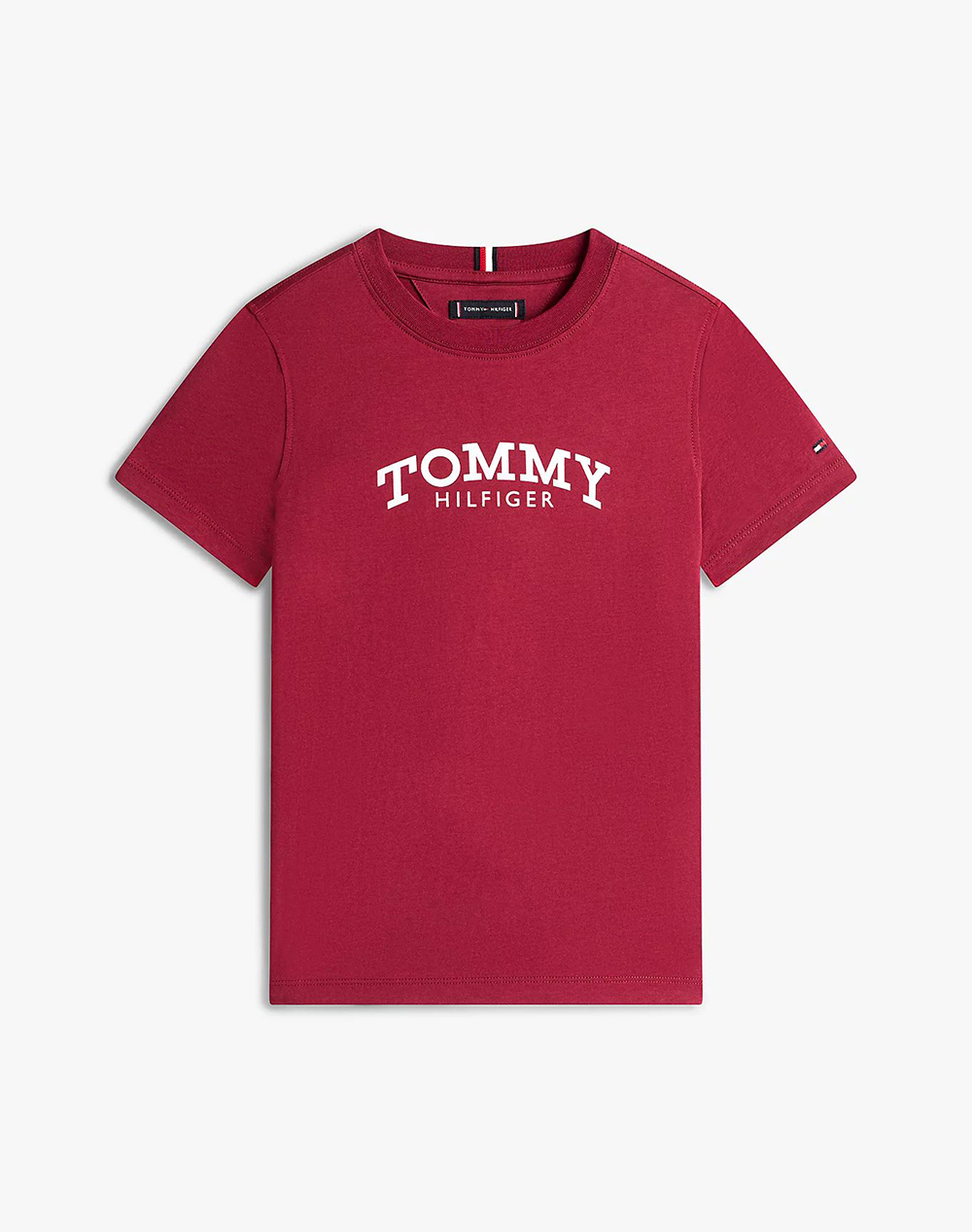 TOMMY HILFIGER MONOTYPE PRINT GRAPHIC T-SHIRT KB0KB10051-8Y-16Y-VK0 DarkRed
