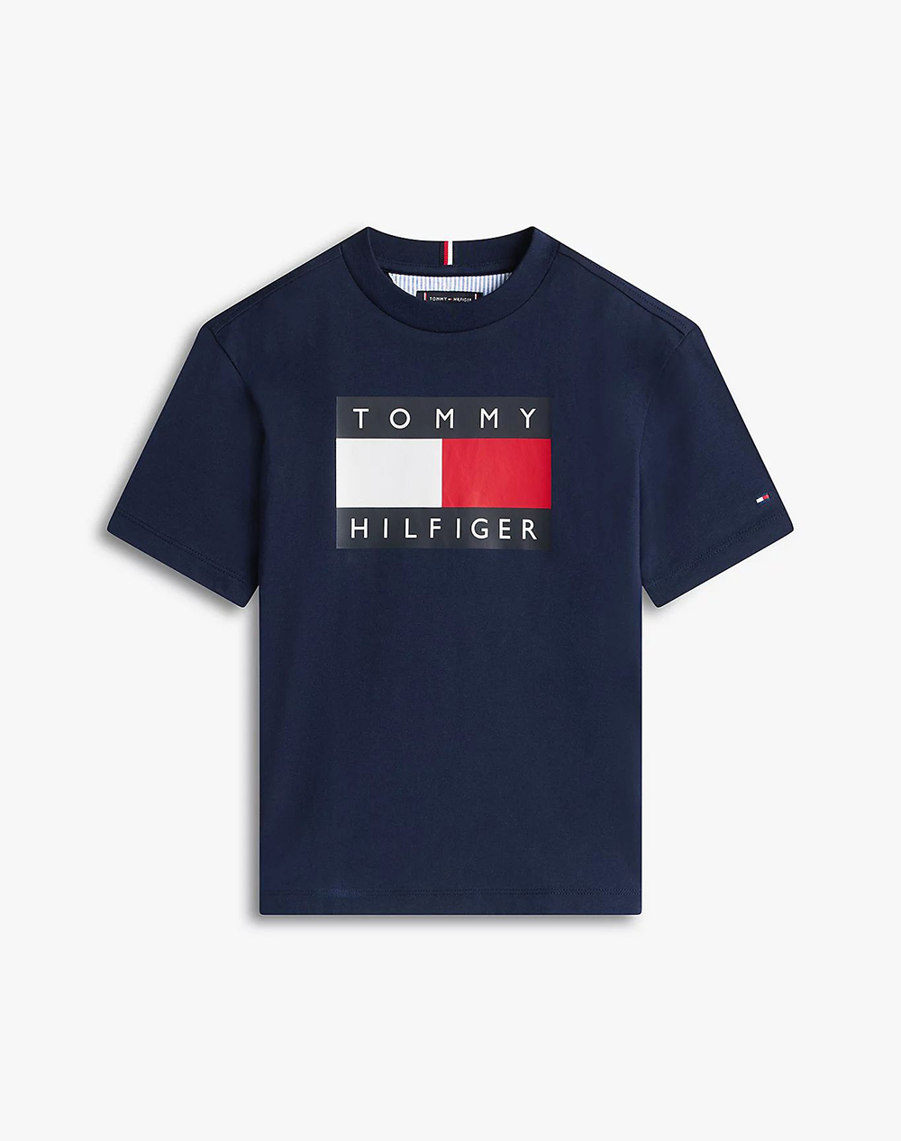 TOMMY HILFIGER HERITAGE PRINTED FLAG T-SHIRT KB0KB10340-8Y-16Y-C1G DarkBlue
