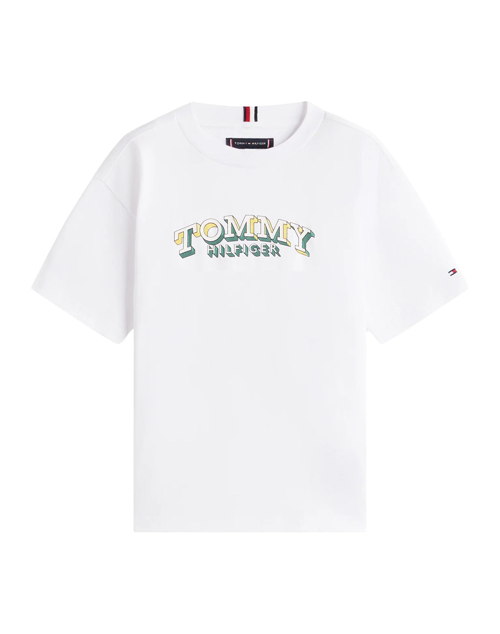 TOMMY HILFIGER 3D GRAPHIC T-SHIRT KB0KB10267-8Y-16Y-0K4 White