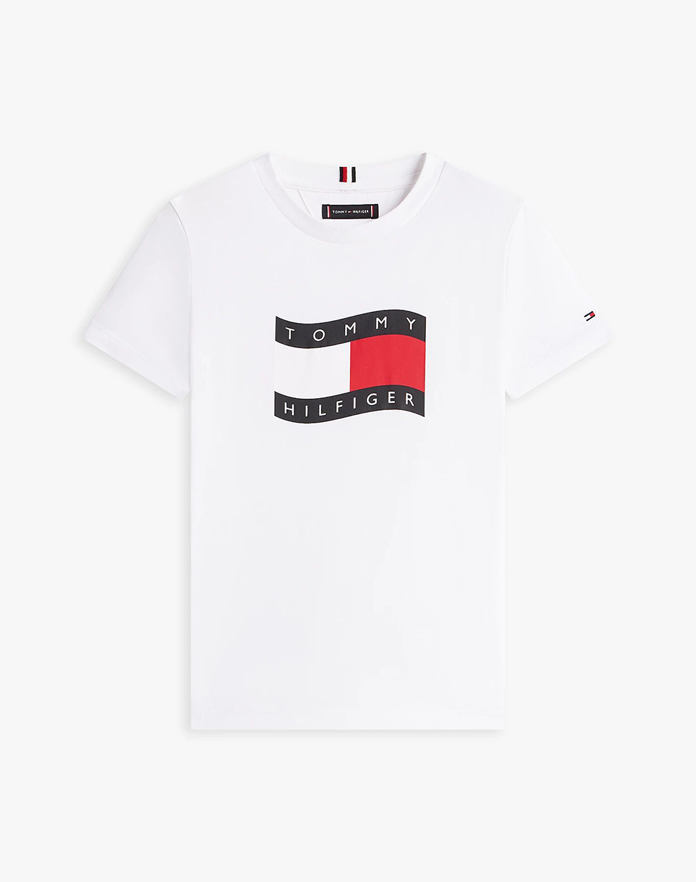 TOMMY HILFIGER TOMMY HILFIGER WAVY FLAG T-SHIRT KB0KB10275-8Y-16Y-YBR White