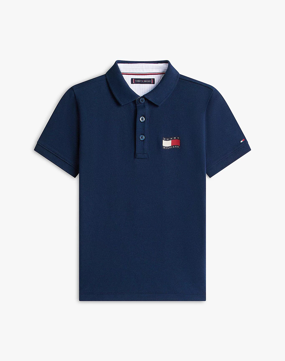TOMMY HILFIGER WAVY FLAG POLO ITHICA PLACKET SS KB0KB10227-8Y-16Y-C1G DarkBlue