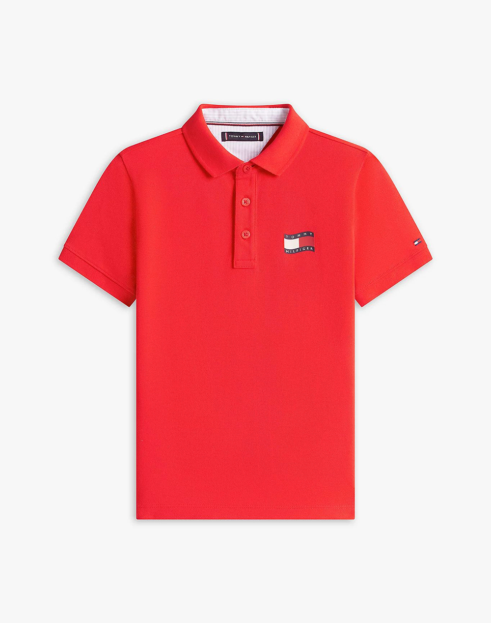 TOMMY HILFIGER WAVY FLAG POLO ITHICA PLACKET SS KB0KB10227-8Y-16Y-XL8 Red