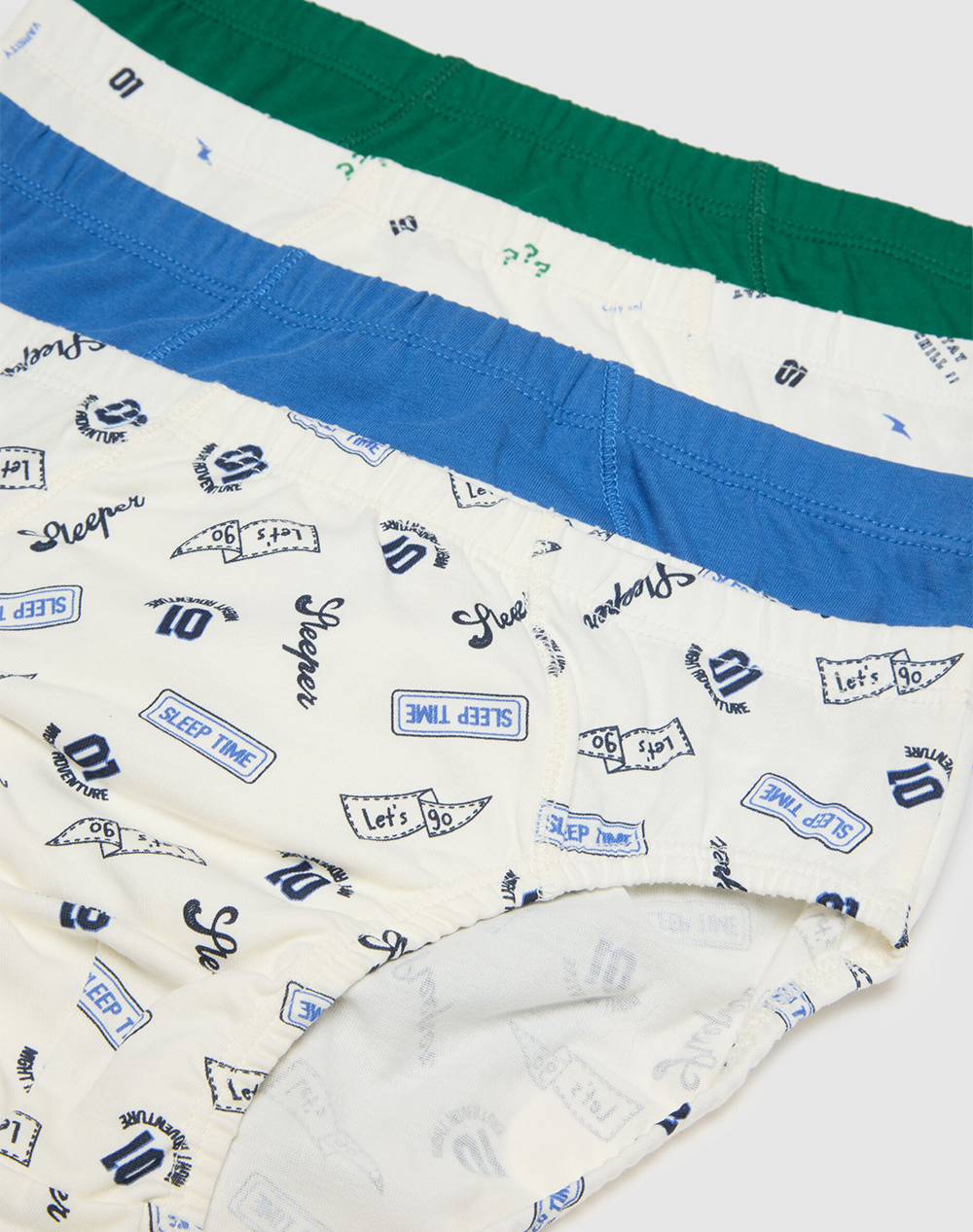 Ovs Pk 7 Briefs 10 15 2556206-Blue Green Multi παιδικά Αγόρι εσώρουχα Σλιπ Politikos Shop Πολιτικός