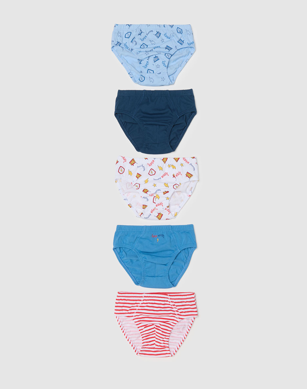 OVS PK 5 BRIEFS 3/10 2556193-BLUE/WHITE Multi