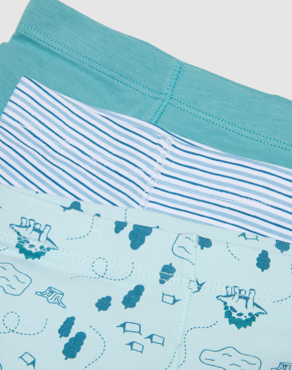 OVS PK 5 BOXER 3/10 2578546-WHITE/GREEN Multi φωτογραφία
