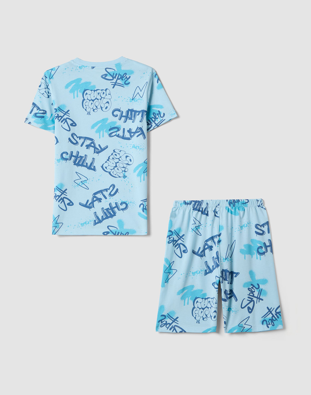OVS SP PJA SHORT 10-15 2619151-SUMMER SONG LightBlue φωτογραφία