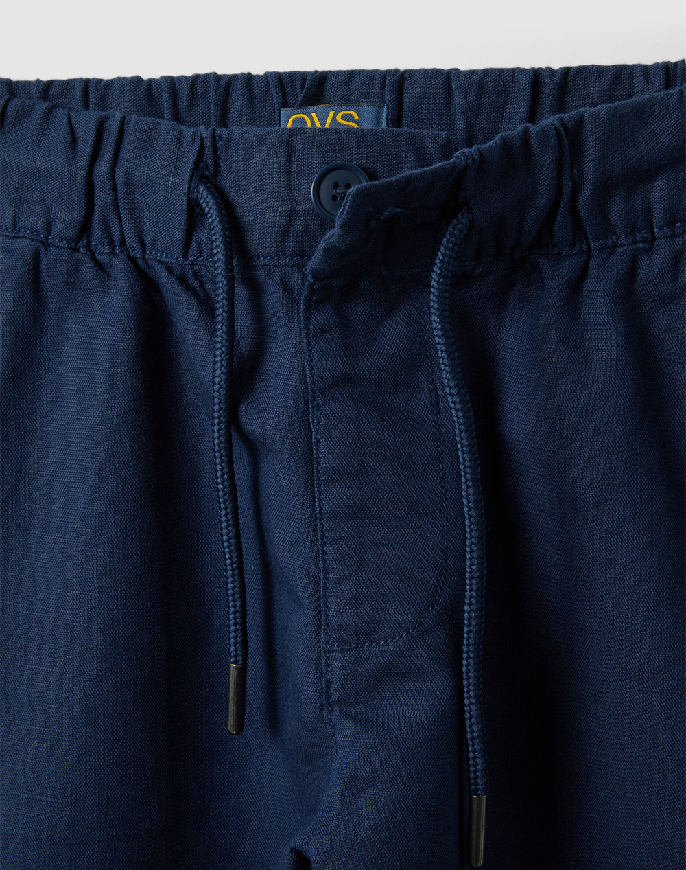 Ovs Cotton Linen Chino 2573896-Naval Academy Darkblue παιδικά Αγόρι ρούχα παντελόνι Politikos Shop Πολιτικός
