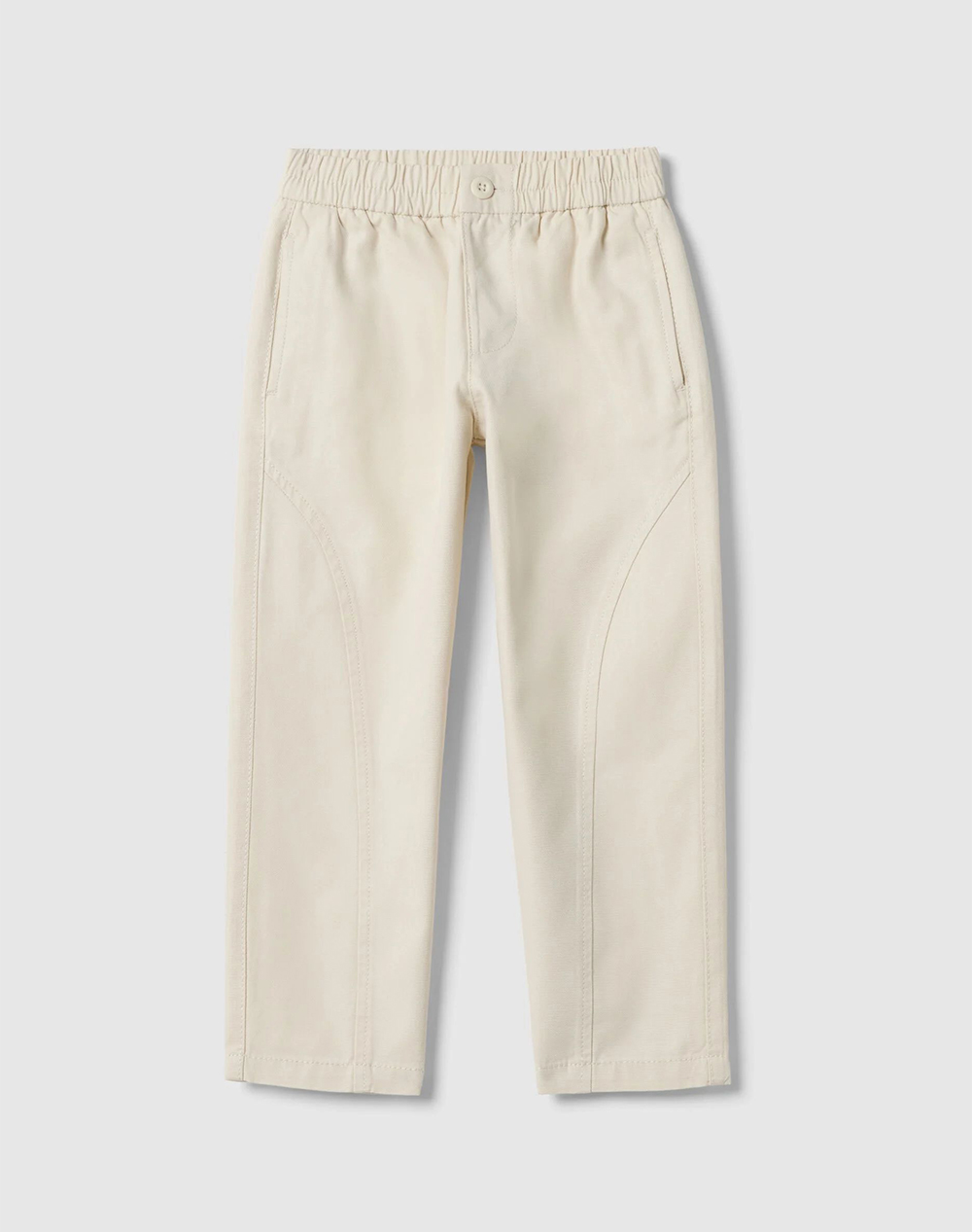 OVS CANVAS TROUSERS 2514501-EGGNOG Ecru
