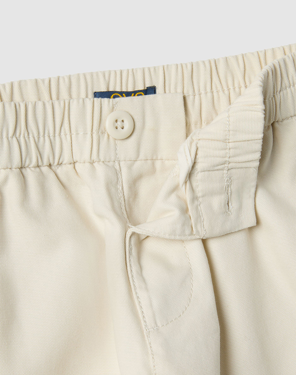 Ovs Canvas Trousers 2514501-Eggnog Ecru παιδικά Αγόρι ρούχα παντελόνι Politikos Shop Πολιτικός