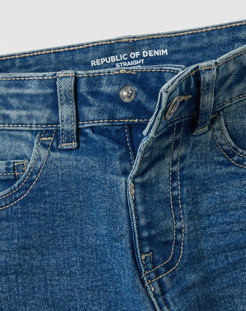 Ovs 5 Pocket Denim 2518583-Medium Blue Denimblue παιδικά Αγόρι ρούχα παντελόνι Politikos Shop Πολιτικός