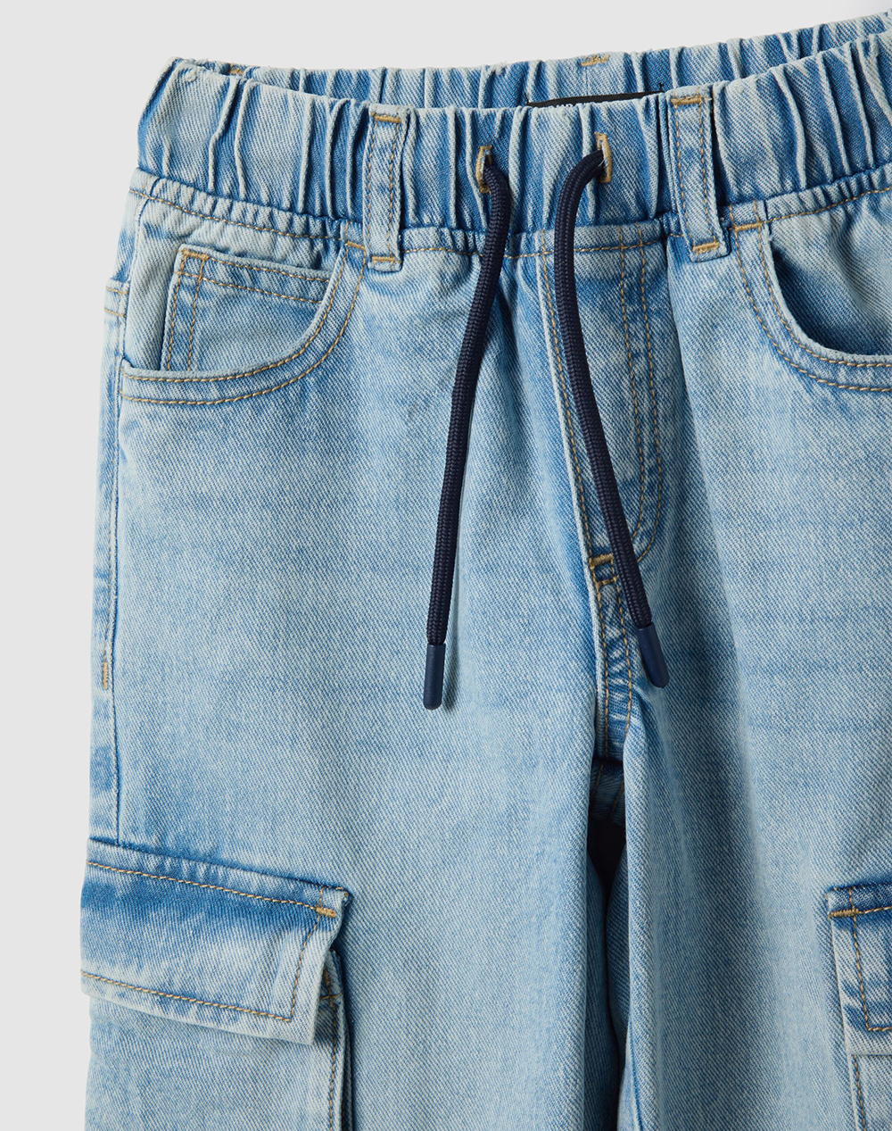 Ovs Cargo Jogger 2515269-Light Blue Denimlightblue παιδικά Αγόρι ρούχα παντελόνι Politikos Shop Πολιτικός