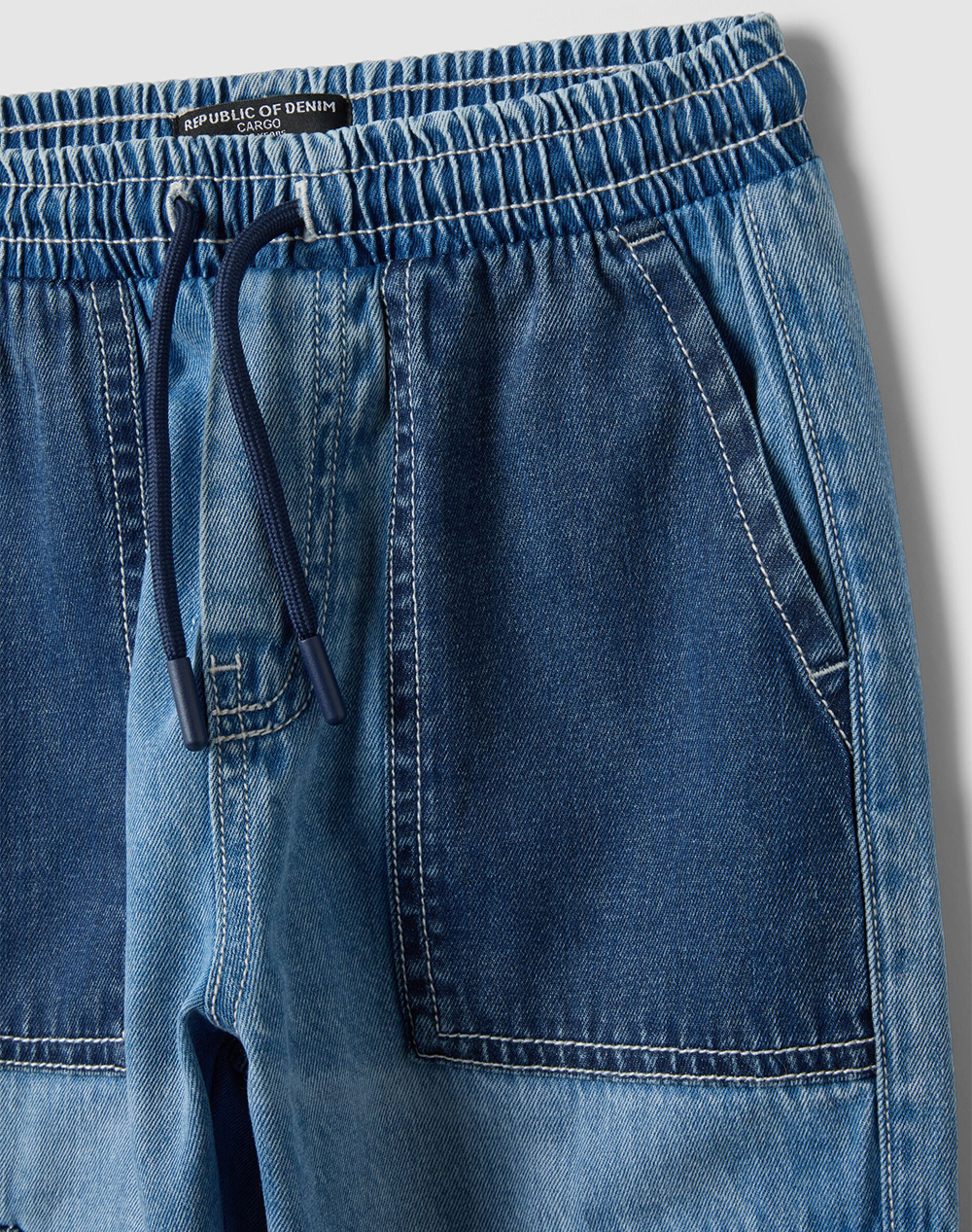 Ovs Jogger Cargo 2561654-Light Blue Denimblue παιδικά Αγόρι ρούχα παντελόνι Politikos Shop Πολιτικός