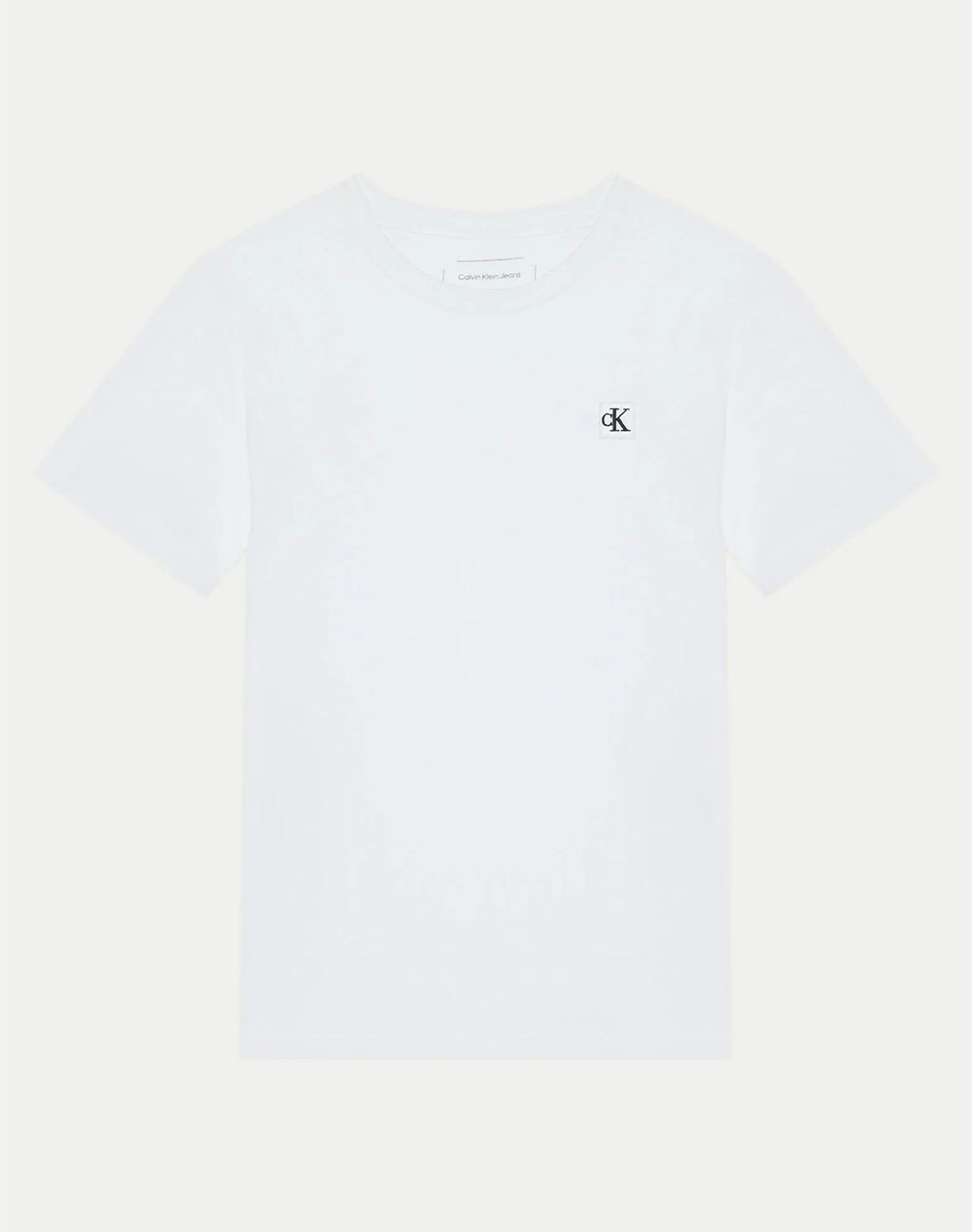 CALVIN KLEIN MONOGRAM MINI BADGE T-SHIRT IU0IU00543-2Y-7Y-YAF White