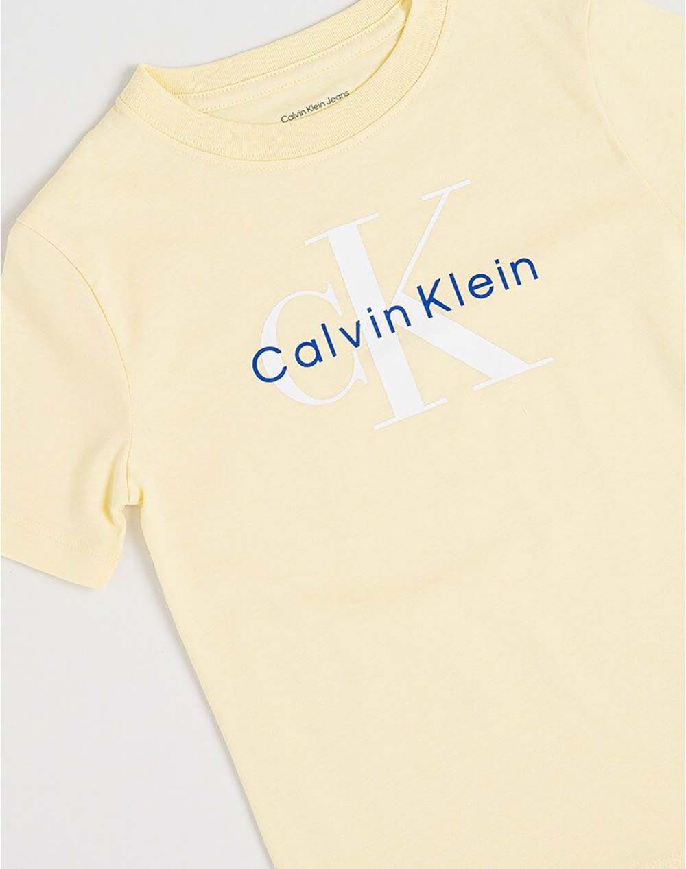 Calvin Klein Jeans Ck Mono Logo Ss T-Shirt Lv1Cksja33-8Y-16Y-Za0 Lightyellow παιδικά Αγόρι ρούχα μπλούζες Politikos Shop Πολιτικός