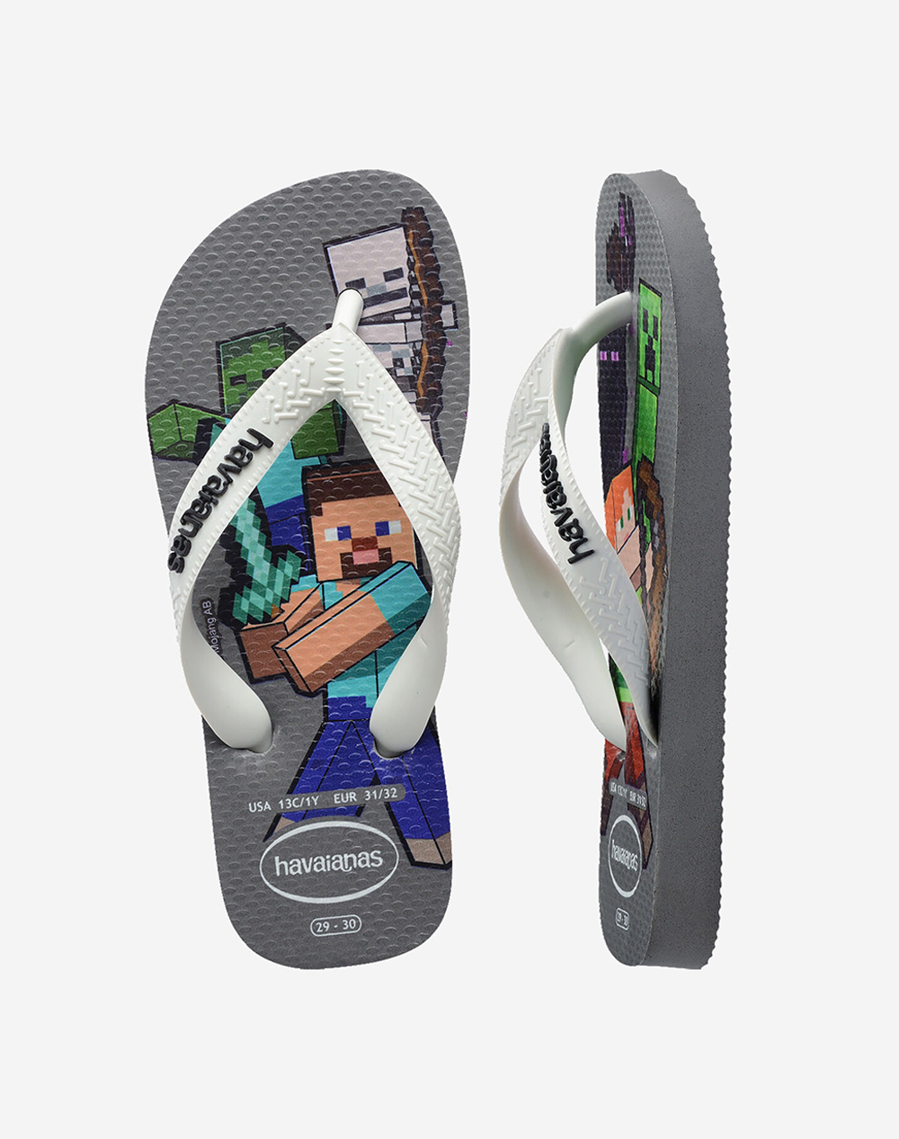 Havaianas Hav Kids Minecraft 4145125-01077 Gray παιδικά Αγόρι παπούτσια Σαγιοναρες Politikos Shop Πολιτικός