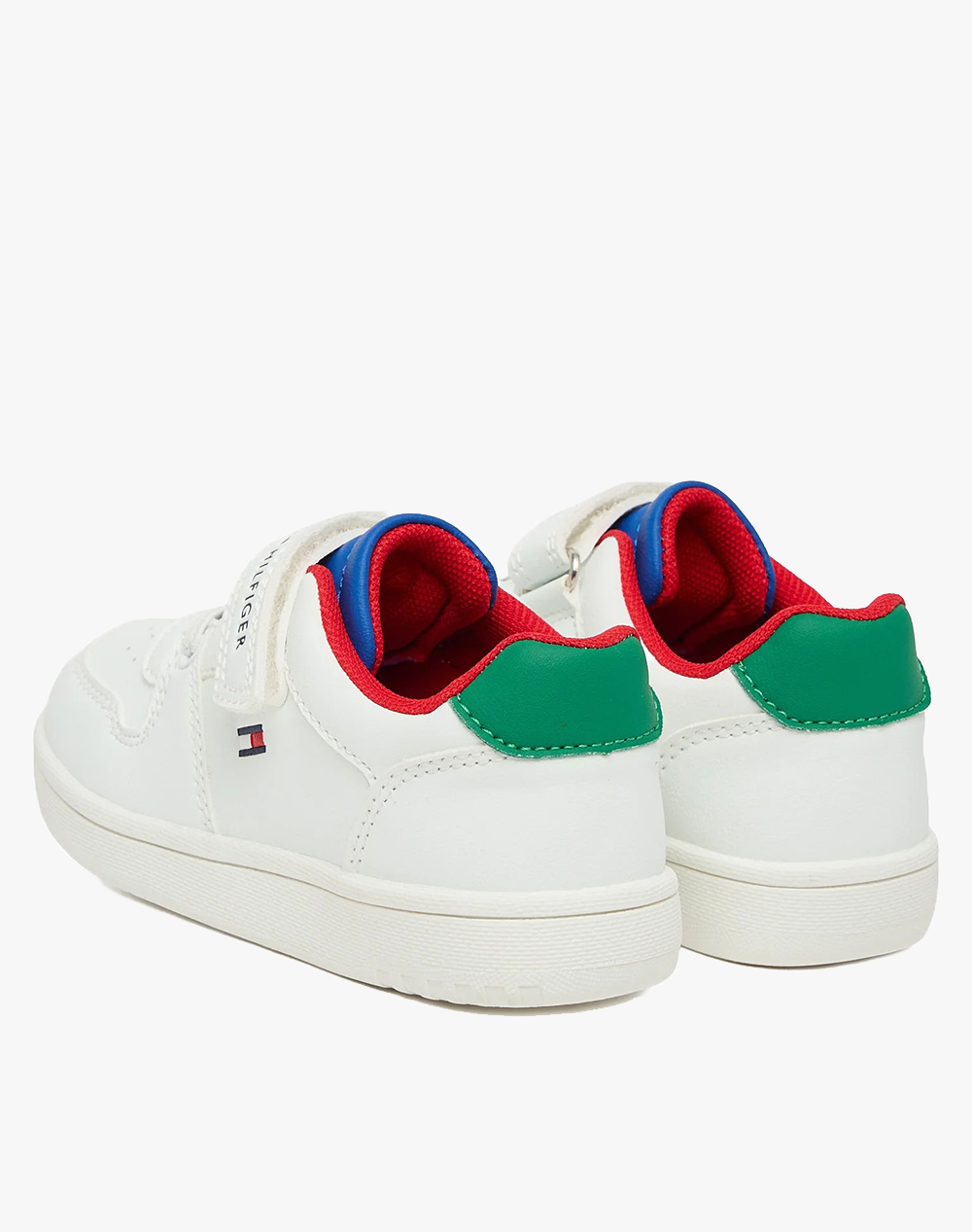Tommy Hilfiger Low Cut Lace-Up Velcro Sneaker T1X9-34344-1355-19-29-Y913 White παιδικά Κορίτσι παπούτσια Sneakers Politikos Shop Πολιτικός