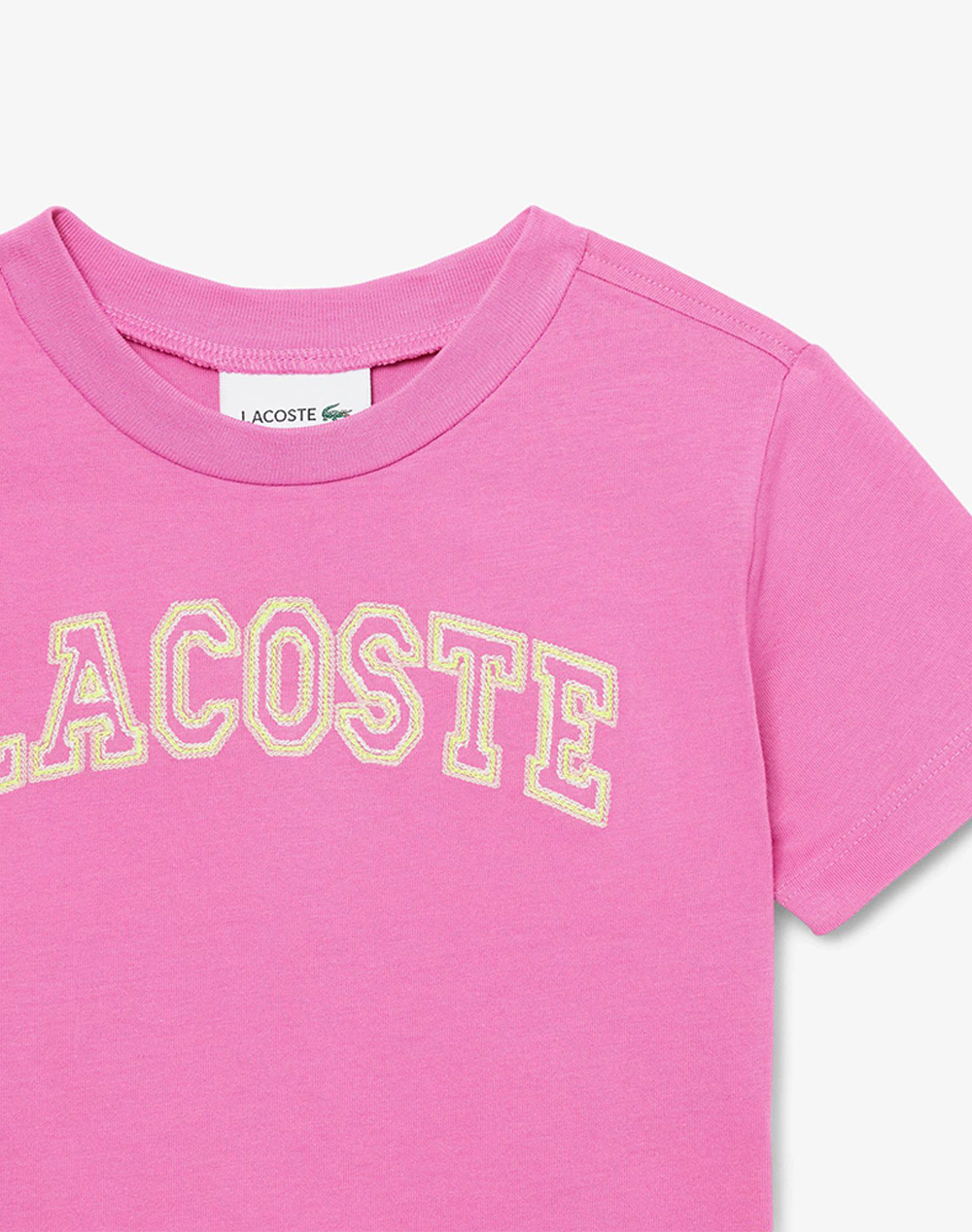 Lacoste Μπλούζα Κμ Tee-Shirt Ss 3Tj6902-Glh Fuchsia παιδικά Κορίτσι ρούχα μπλούζες Politikos Shop Πολιτικός