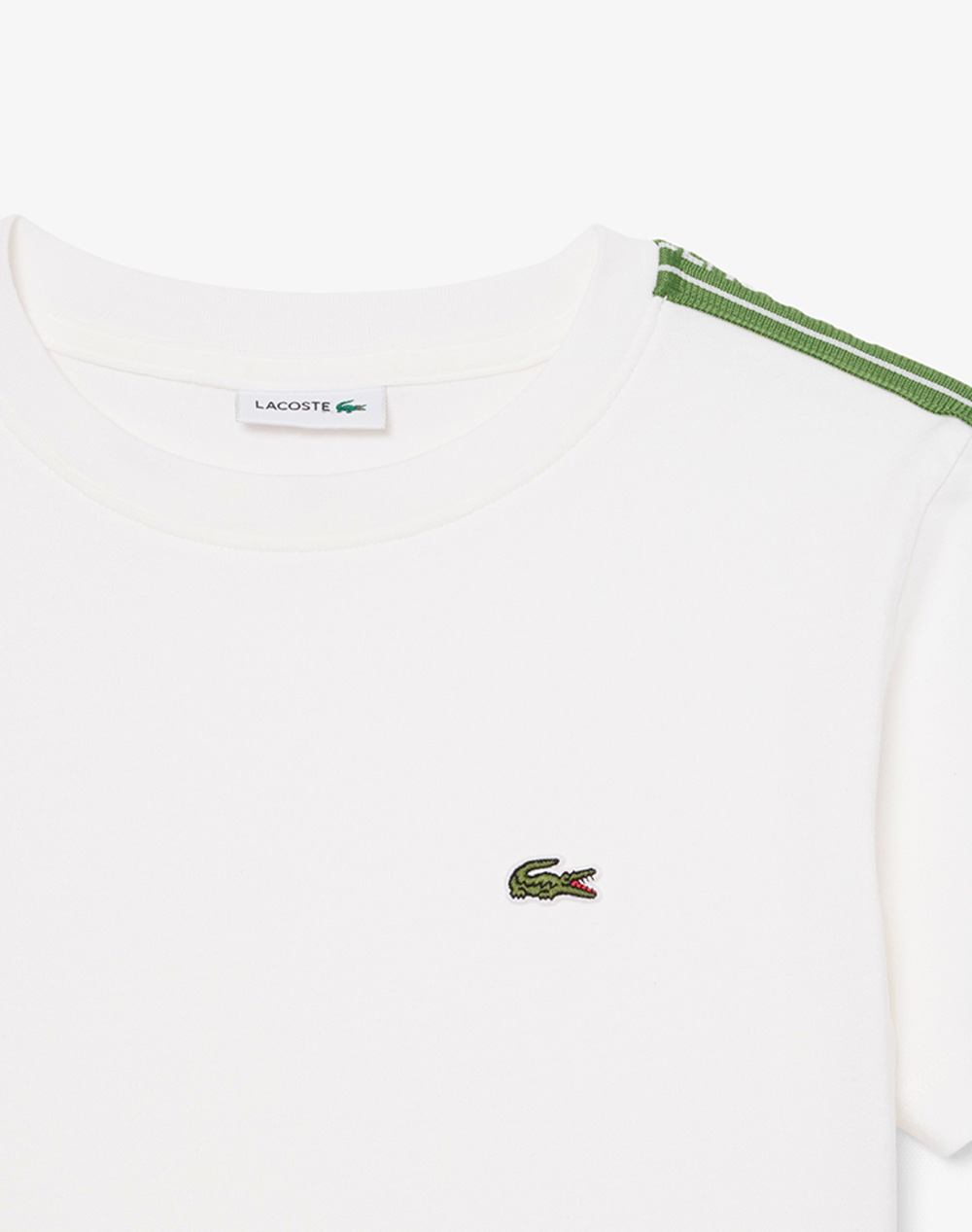 Lacoste Μπλούζα Κμ Tee-Shirt Ss 3Tj7365-70V Offwhite παιδικά Αγόρι ρούχα μπλούζες Politikos Shop Πολιτικός