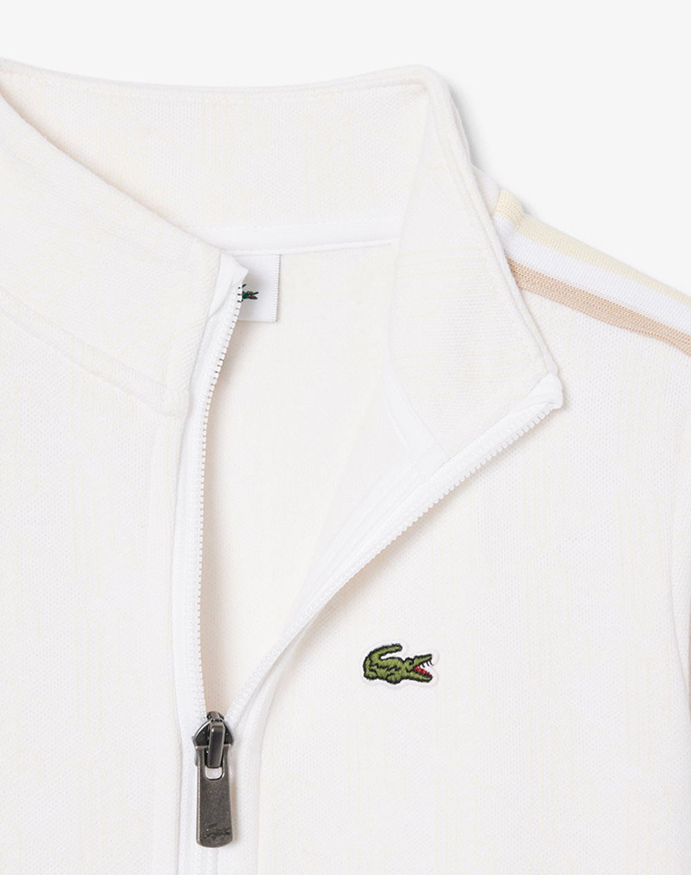 LACOSTE ΦΟΥΤΕΡ ΜΜ MONOGRAM FULL ZIP TOP 3SJ0971-001 OffWhite φωτογραφία