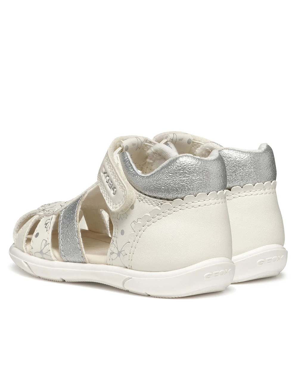 Geox B Sandal Zapito A - Synt Lea B556Fa000Bcc0007-C0007 White παιδικά Κορίτσι παπούτσια Flat Politikos Shop Πολιτικός
