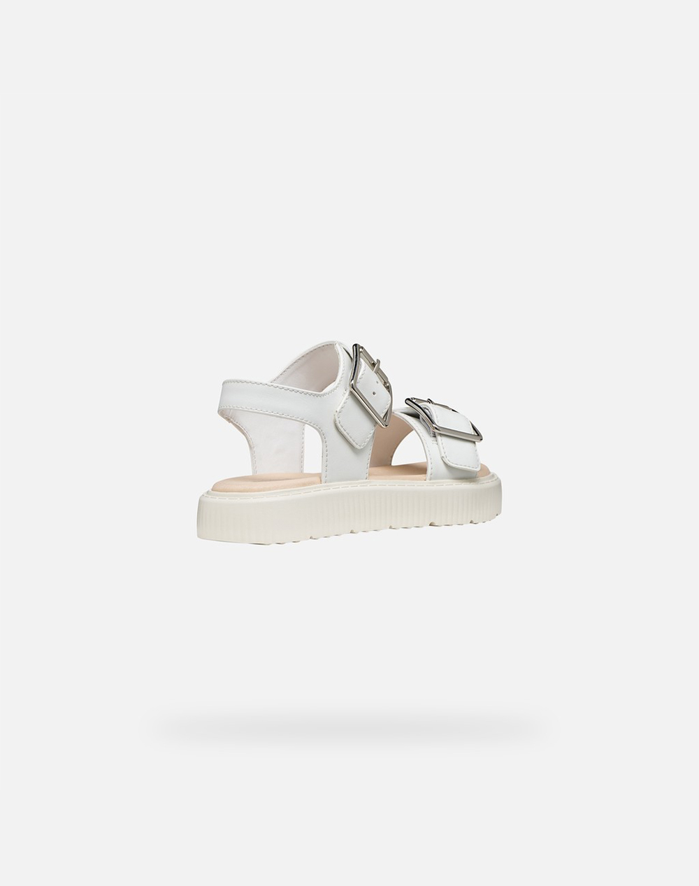 Geox J Sandal Kodette H - Synt Lea J45Dbh000Bcc1000 28-35-C1000 White παιδικά Κορίτσι παπούτσια Flat Politikos Shop Πολιτικός