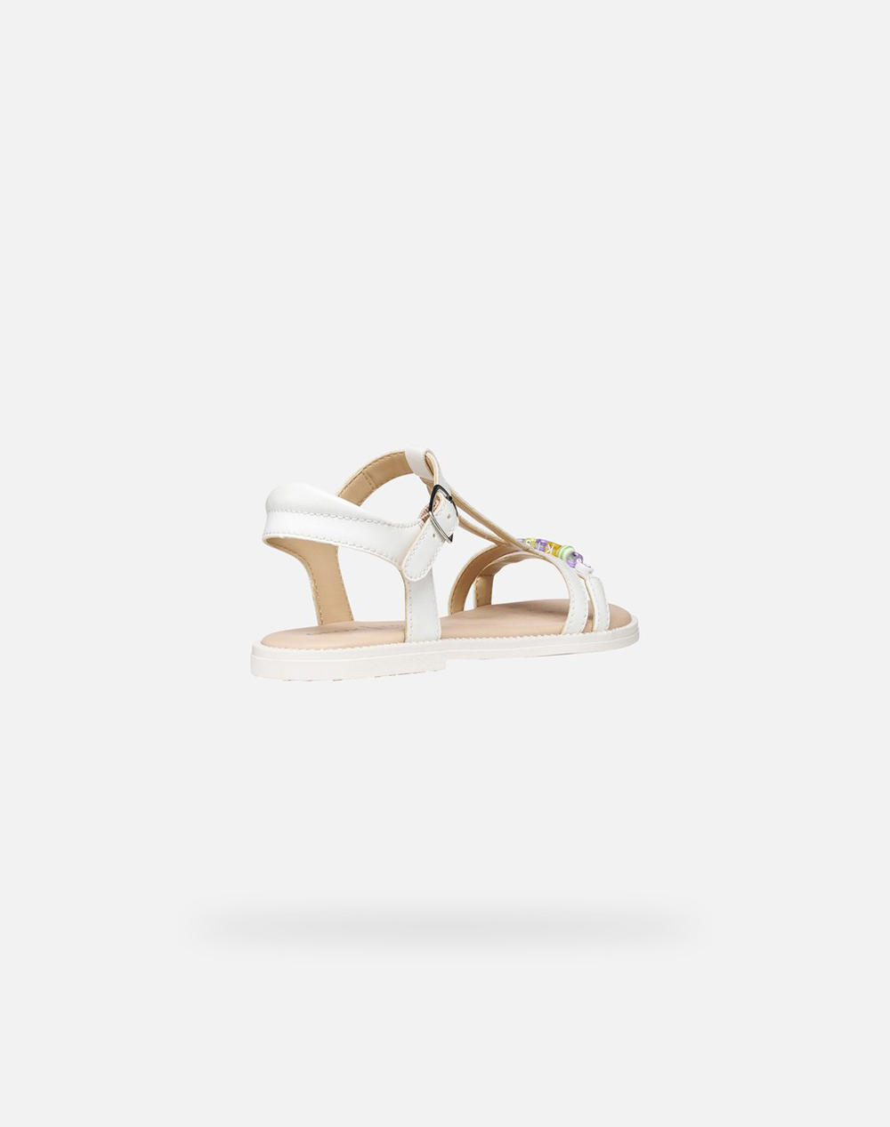 Geox J Sandal Karly J6535H000Bcc1000 36-41-C1000 White παιδικά Κορίτσι παπούτσια Flat Politikos Shop Πολιτικός