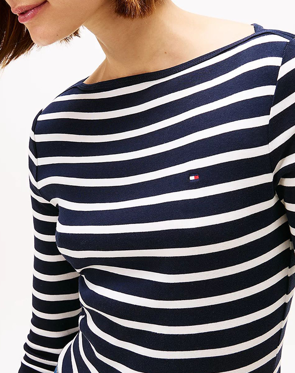 Tommy Hilfiger New Cody Slim Boat-Nk 3 4Slv Ww0Ww40589-02C Navyblue Γυναικεία ρούχα μπλούζες Τ-Shirt Politikos Shop Πολιτικός