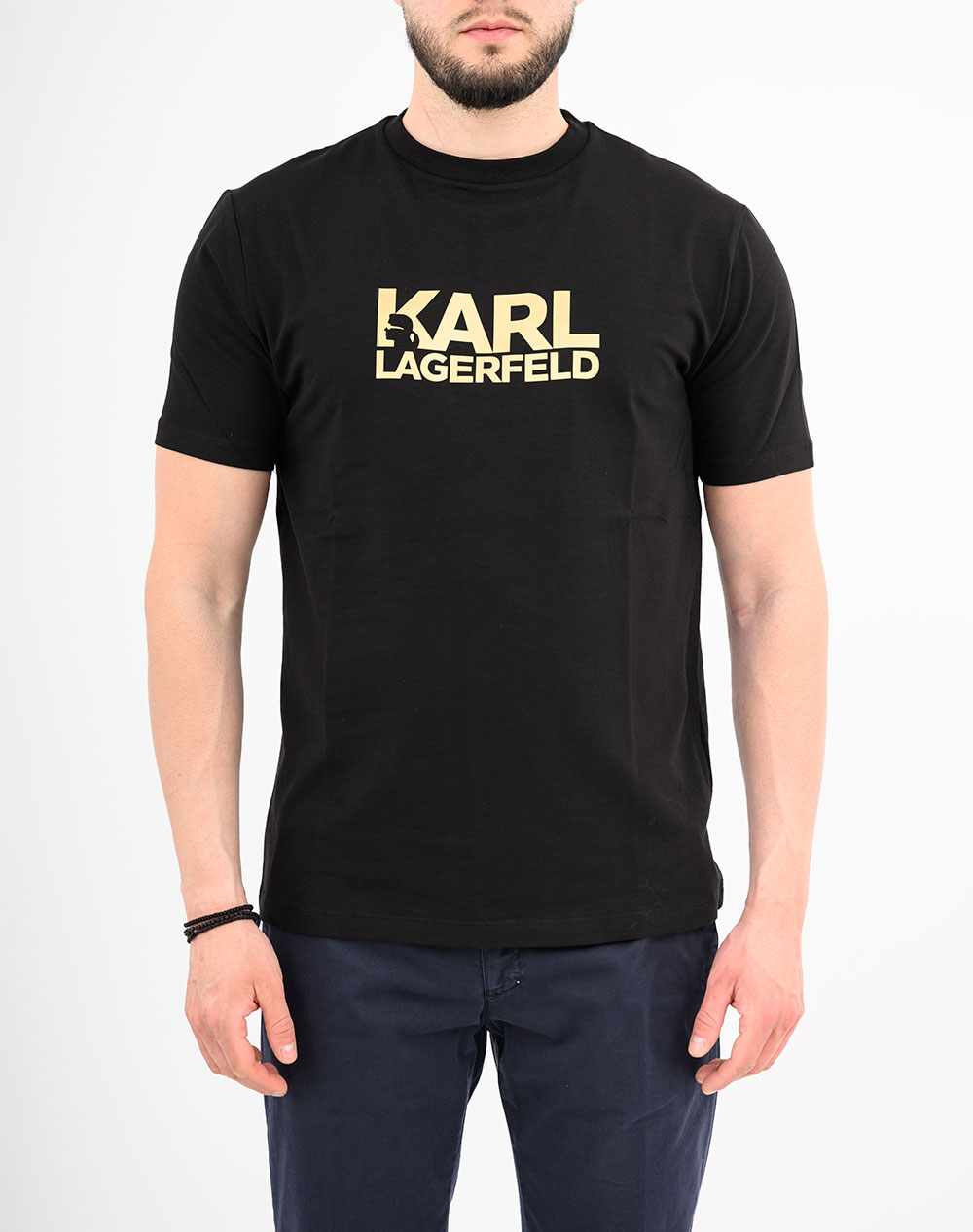KARL LAGERFELD T-SHIRT CREWNECK NOS 755780-500235-160-160 Gold