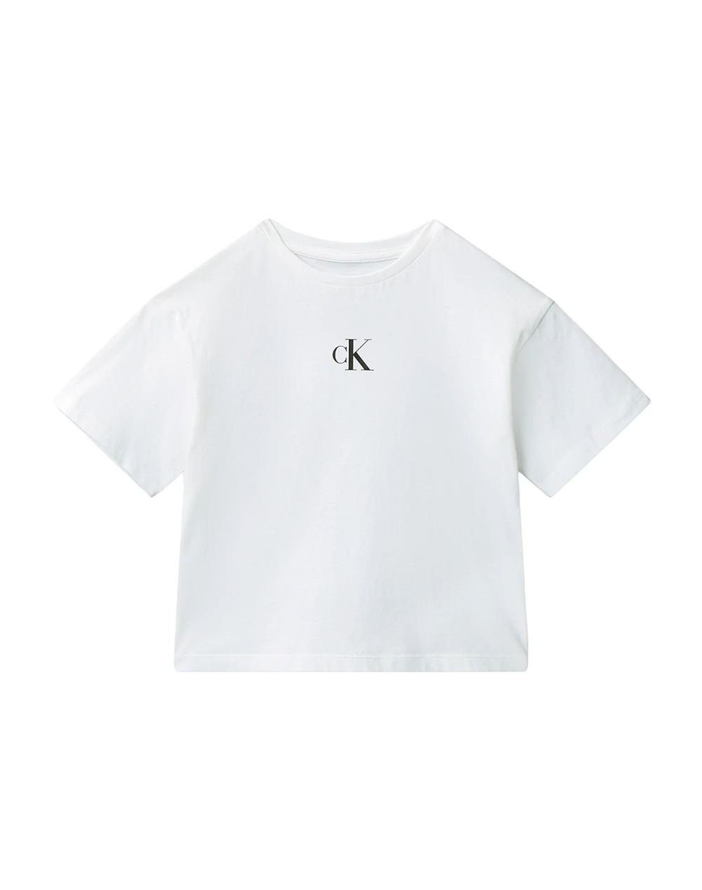 CALVIN KLEIN CK LOGO BOXY T-SHIRT LVCKSJA16G-8Y-16Y-YAF White