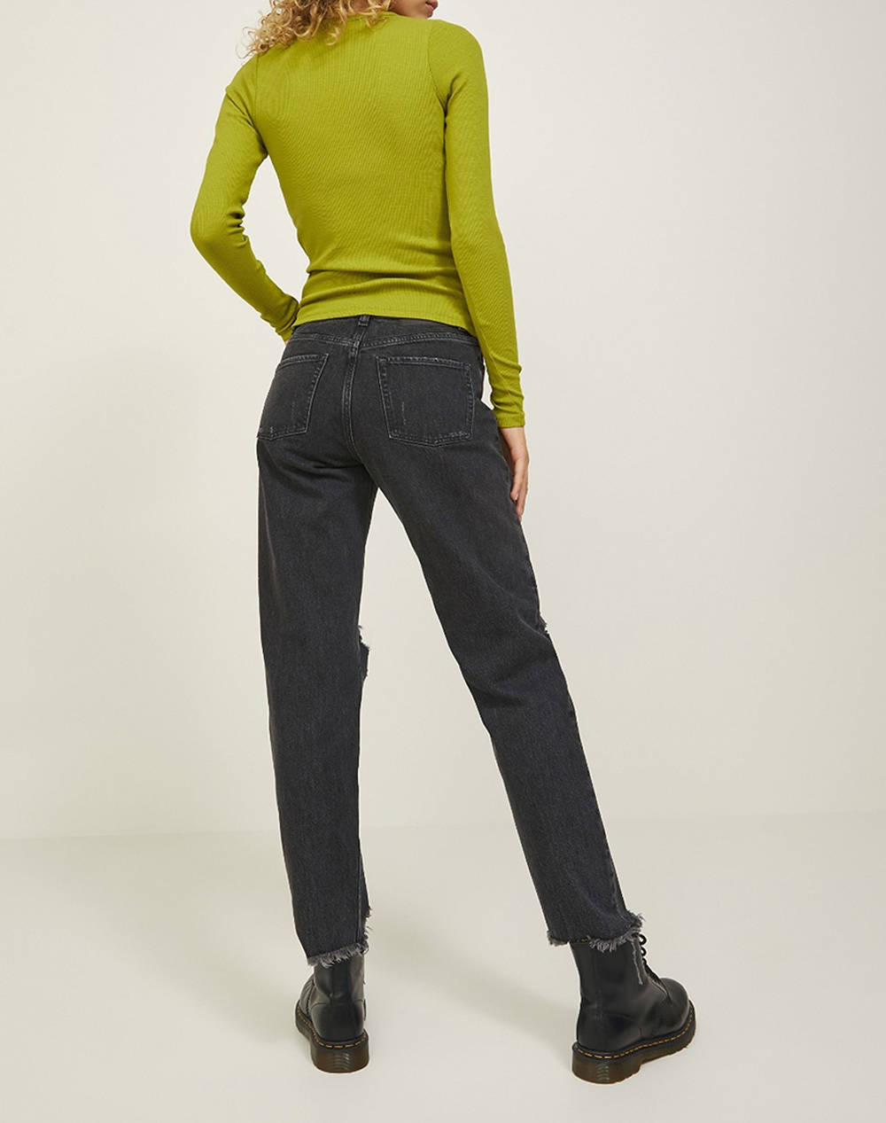 JJXX JXSEOUL STRAIGHT MW JEANS RR3006 BRH LN 12217509-Black Denim DenimBlack φωτογραφία