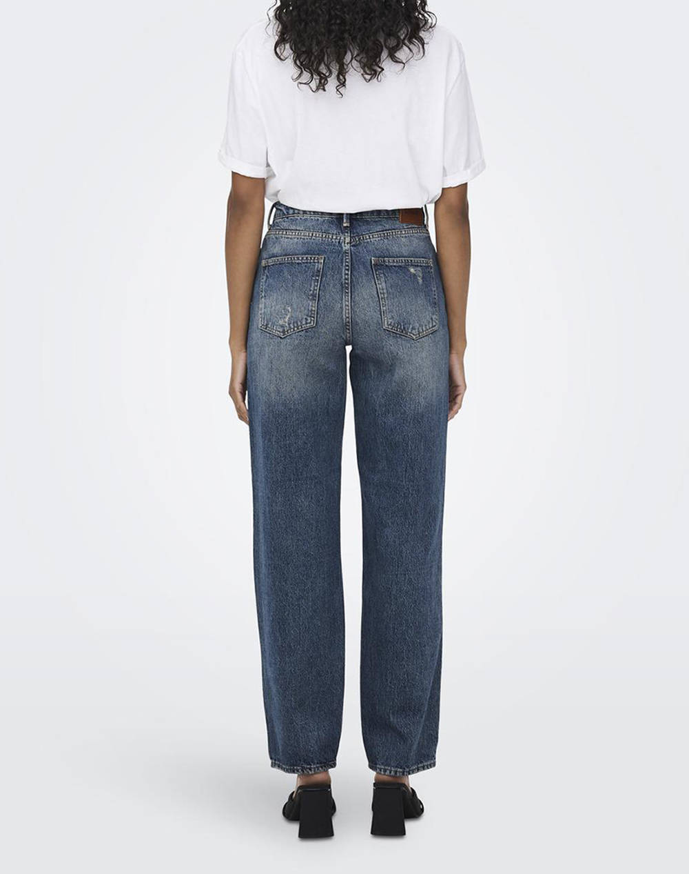 ONLY ONLDEBBIE REG DAD STR TAPERED V JNS REA 15266532-Medium Blue Denim DenimBlue φωτογραφία
