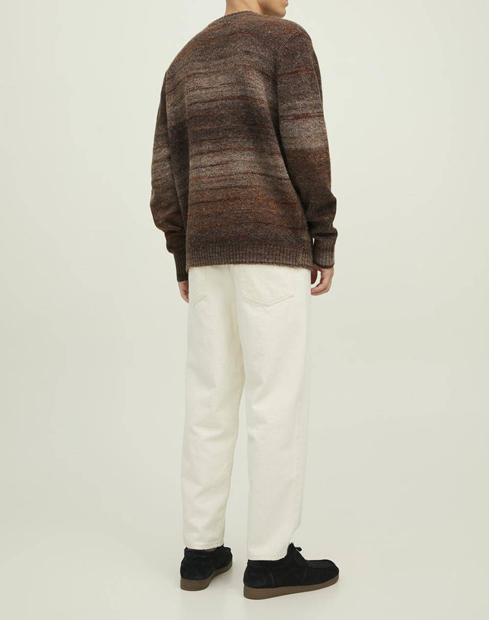 JACK&JONES JPRBLUGRADIENT KNIT CREW NECK 12216376-Hot Fudge Brown φωτογραφία