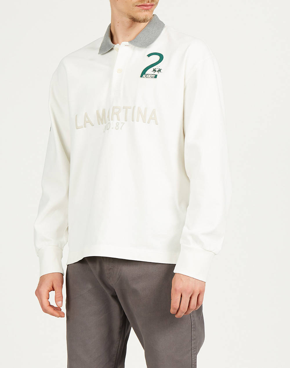 LAMARTINA ΜΠΛΟΥΖΑ POLO ΜΜ 3LMUMP602-00002 OffWhite