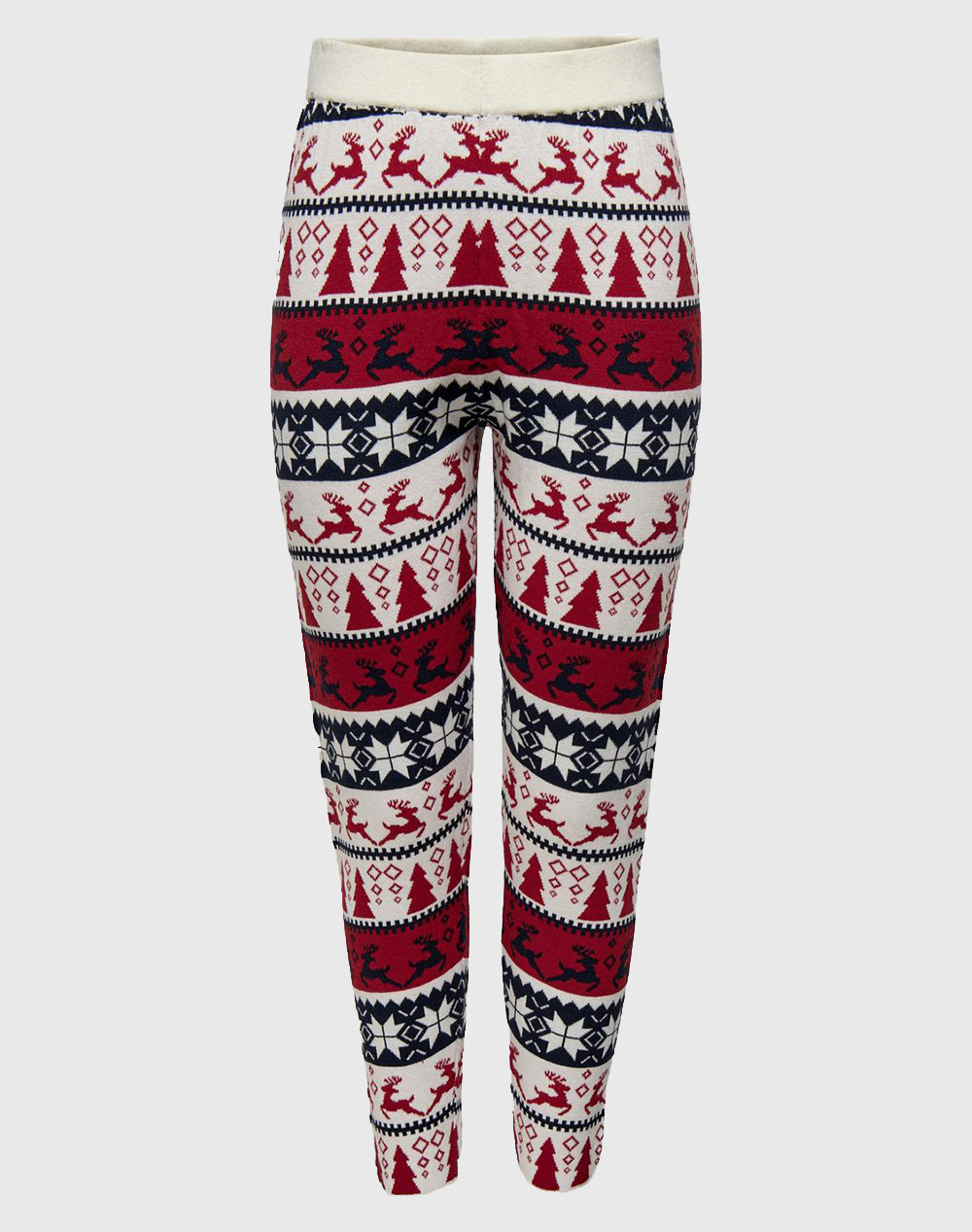 ONLY ONLXMAS COMFY DEER PANT KNT 15272171-Cloud Dancer Multi 8010AONLY2000074_50667