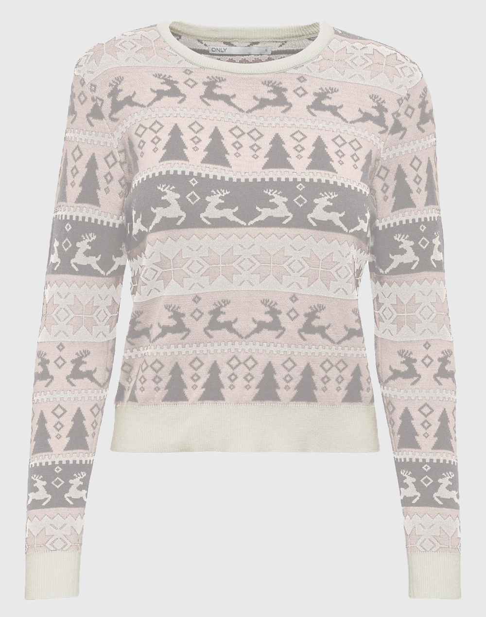 ONLY ONLXMAS COMFY DEER L/S PULLOVER KNT 15272170-Crystal Pink LightPink 8010AONLY3300200_XR31695
