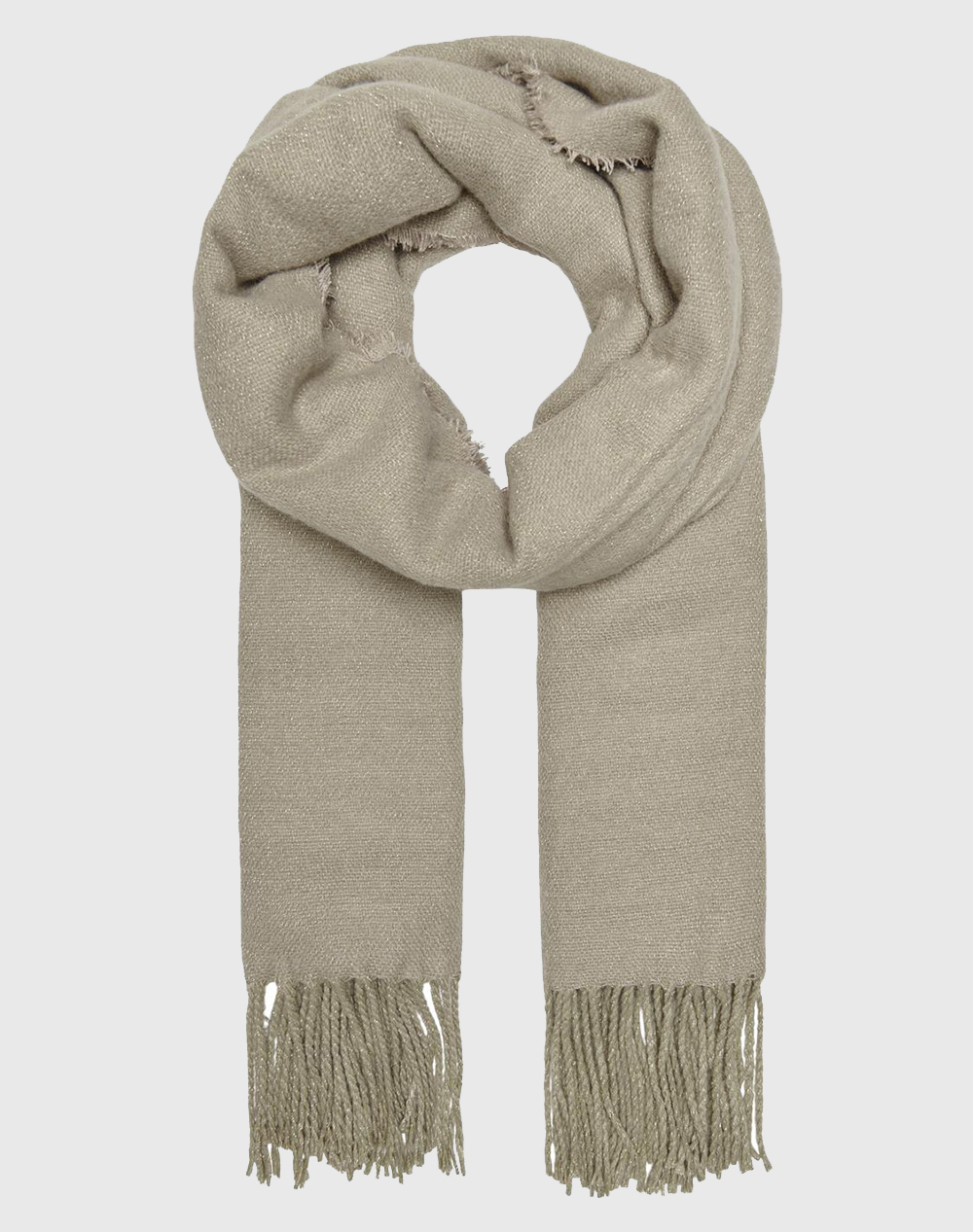 ONLY ONLDENISE LIFE WOOL LUREX SCARF CC 15266393-Pure Cashmere Biege