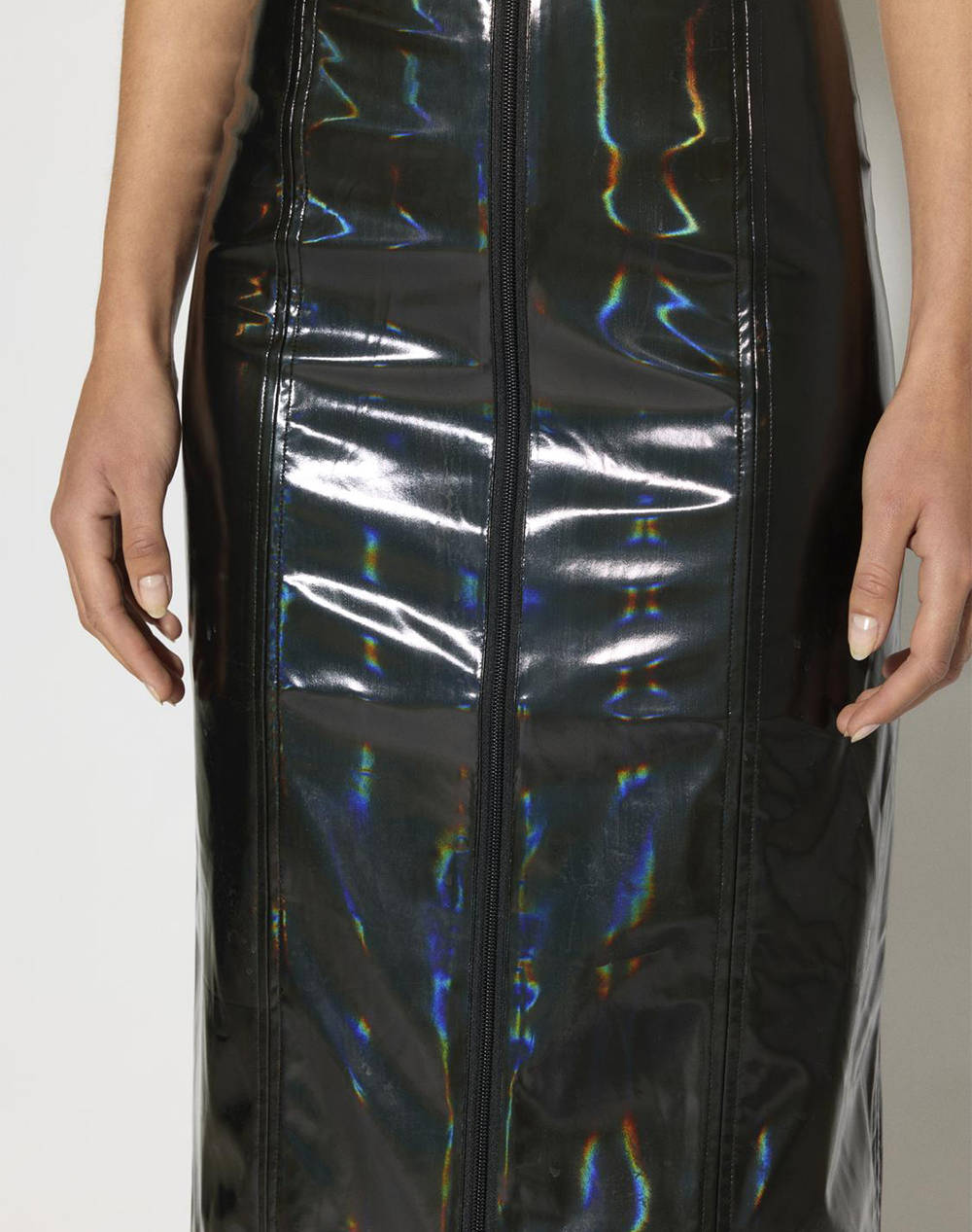 SOMETHING SNKIM OFF SHOULDER TIGHT CALF DRESS- MCH 10294522-BLACK Black φωτογραφία