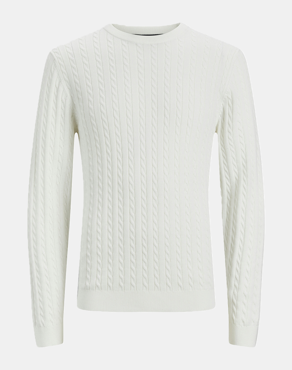JACK&JONES JJCARLSON KNIT CREW NECK 12236266-Cloud Dancer OffWhite