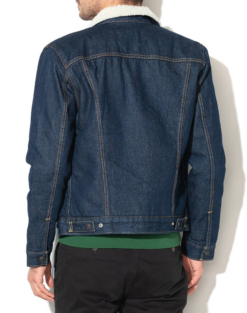 LEVIS TYPE 3 SHERPA TRUCKER ROCKRIDGE SHERPA T 16365-0084-Med Indigo DenimDarkBlue φωτογραφία