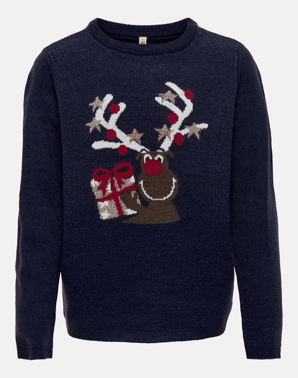 ONLY ONLY KOGXMAS HAPPY L/S PULLOVER BOX KNT 15273649-Night Sky DarkBlue