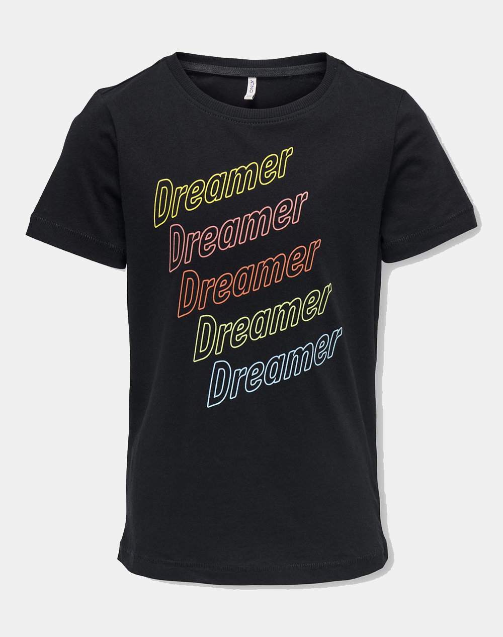 ONLY ONLY B KOGCORA REG S/S WORD TOP BOX JRS 15286591-BLACK Black