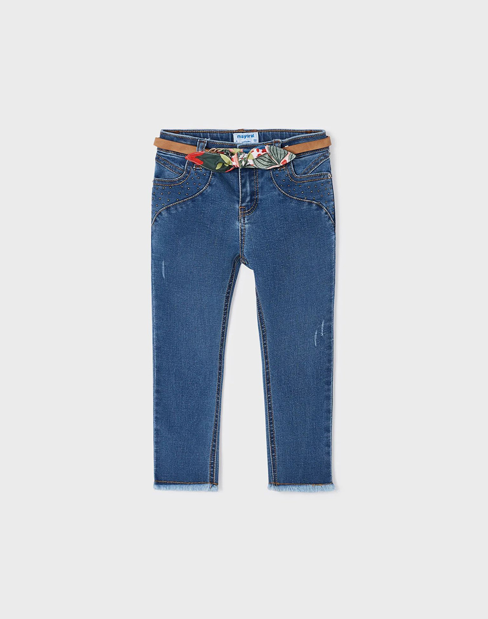 MAYORAL MAYORAL Παντελονι μακρυ ζωνη M3509-60 DenimBlue